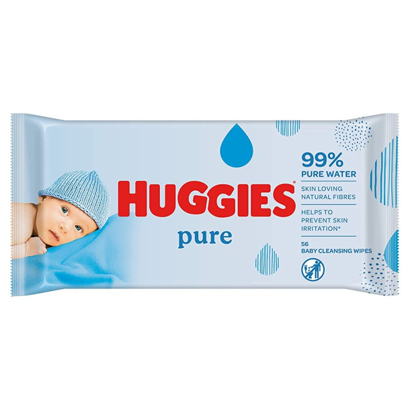 Huggies mitrās salvetes Pure 56gb