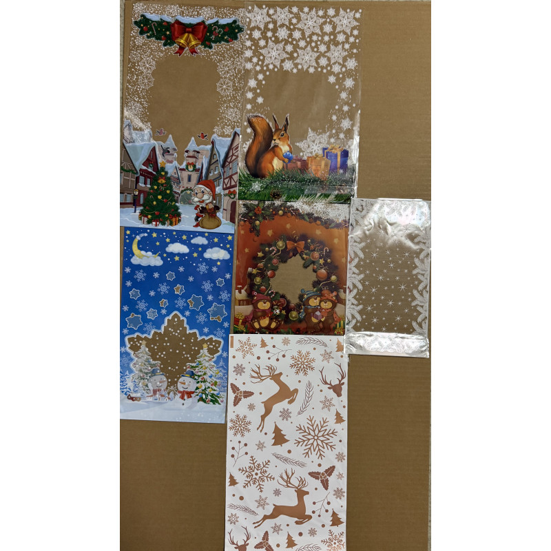 Dāvanu maisiņš caurspīdīgs dažādi veidi