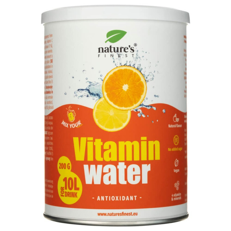 Nature's finest VITAMIN WATER -ANTIOXIDANT. Citrusu augļu, vitamīnu un minerālvielu pulveris dzēriena pagatavošanai.200g