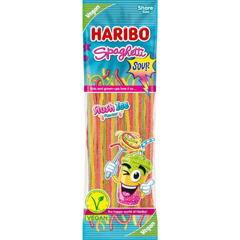 Haribo želejveida konfektes Spaghetti Sushi Ice 200g