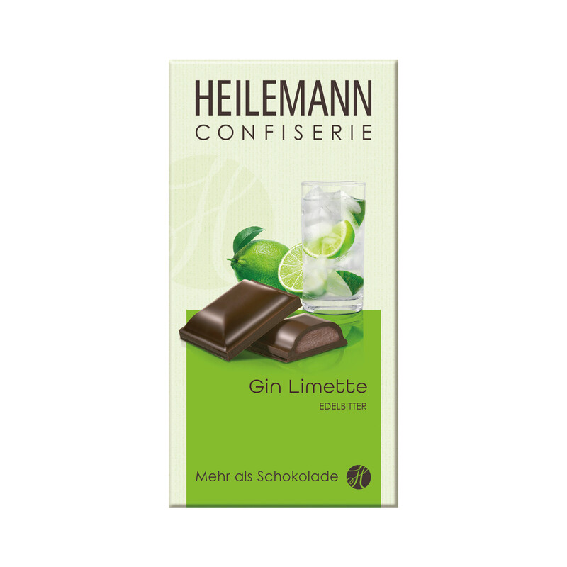 Šokolāde GIN Limette 100g Heilemann/Vācija