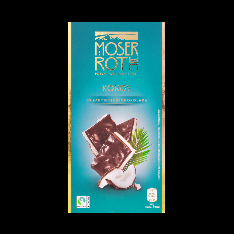 Marcipāns šokolāde (kokos) 140gr MoserRoth