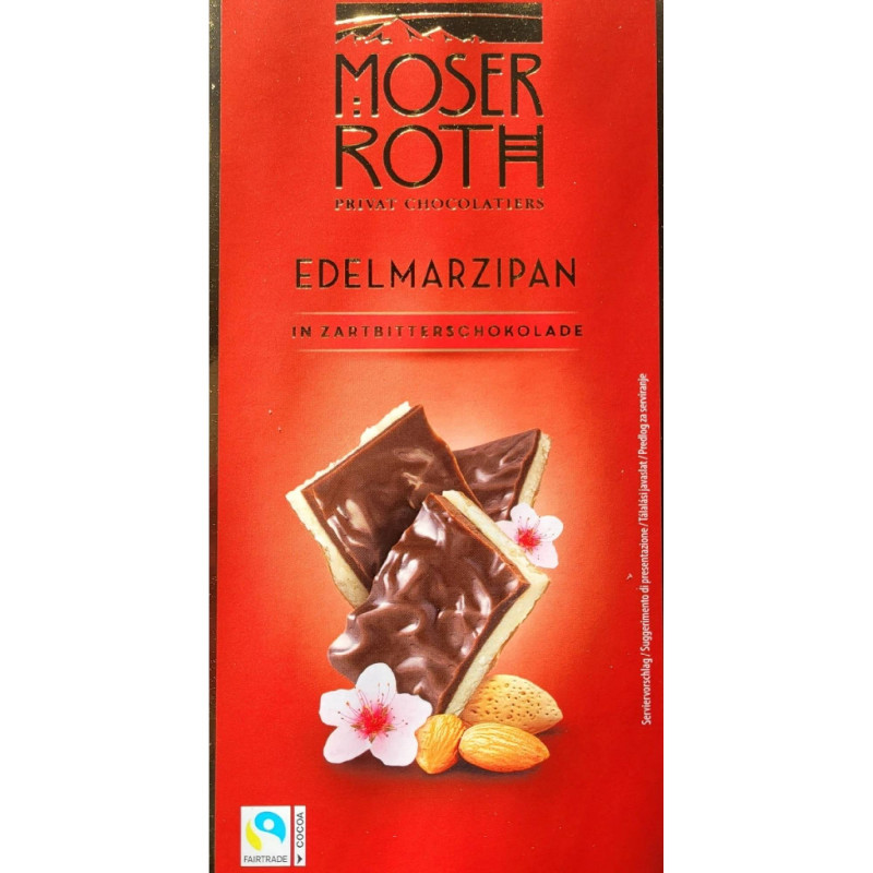 Marcipāns šokolāde (zartb) 140g MoserRoth
