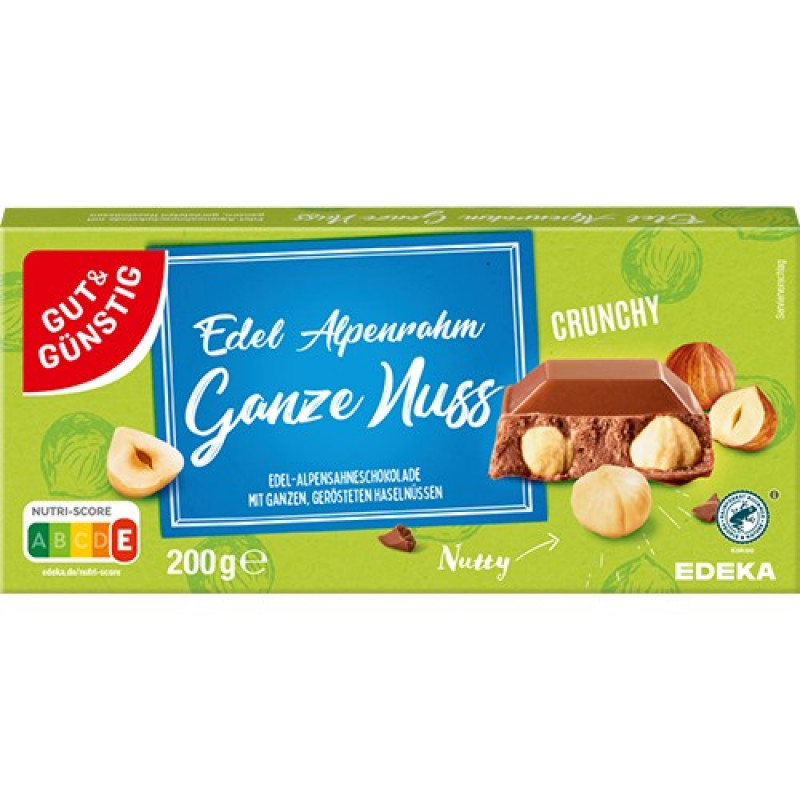 GG šokolāde ar lazdu riekstiem Alpenrahm Haselnuss extra 200g