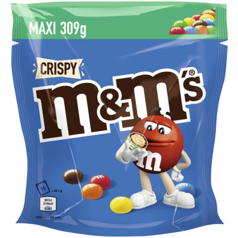 Šokolāde M&M's Crispy, 309g/ Nīderlande 