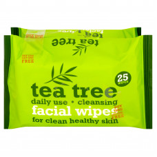 XBC FACE WIPES TEA TREE TWIN PACK 24/12/25 