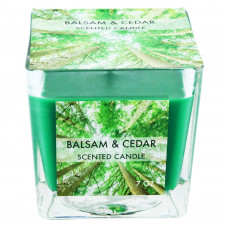 CANDLE JAR SQUARE BALSAM & CEDAR(C) 