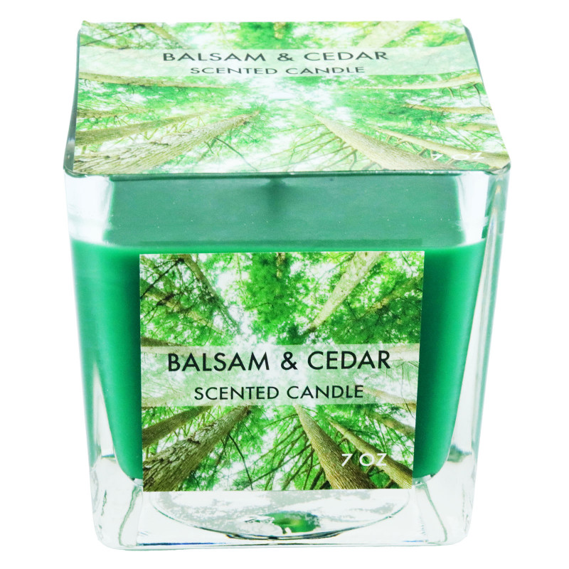 CANDLE JAR SQUARE BALSAM & CEDAR(C) 