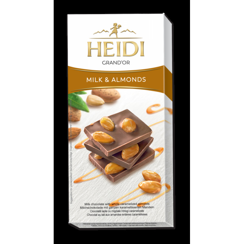 HEIDI šokolāde Grand'Or Milk Almonds 100g