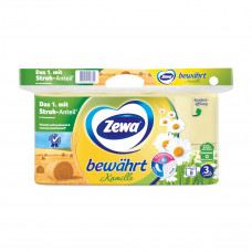 Zewa Deluxe Camomile Comfort Tualetes papīrs, 8 gb.