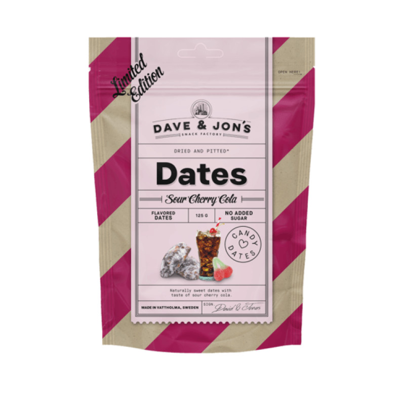 Dave & Jon's dateles ar garšu Sour Cherry Cola 125g