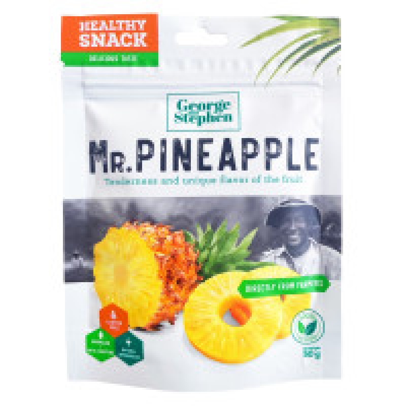 George & Stephen Mr. Pineapple, žāvēti ananāsi, šķēlītēs 50g