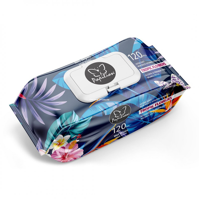 Papilion mitrās salvetes Tropic 90gb.