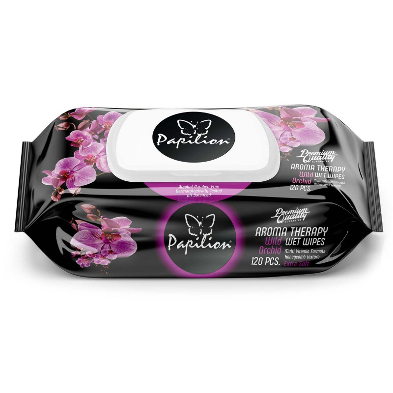 Papilion mitrās salvetes Trop.ziedi 120gb.