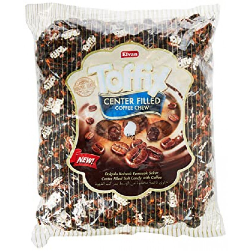 Elvan mīkstās pildītās konfektes Toffix Coffee 1kg 