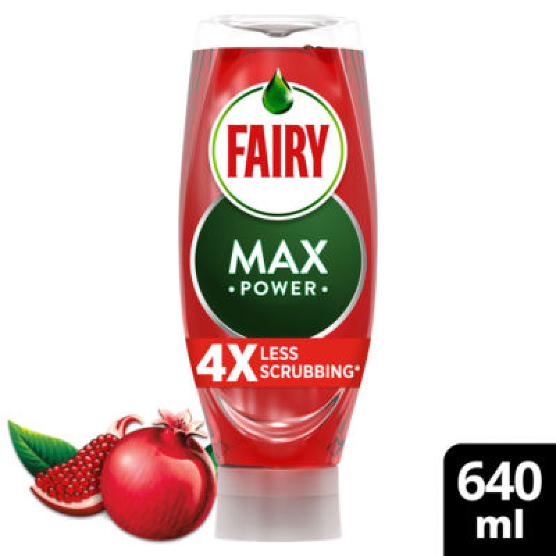 Fairy šķidrais trauku mazgāšanas līdzeklis Max Power Pomegranate 640ml