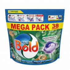 Bold 2in1 kapsulas veļas mazgāšanas Sandalwood & Eucalyptus 38gb