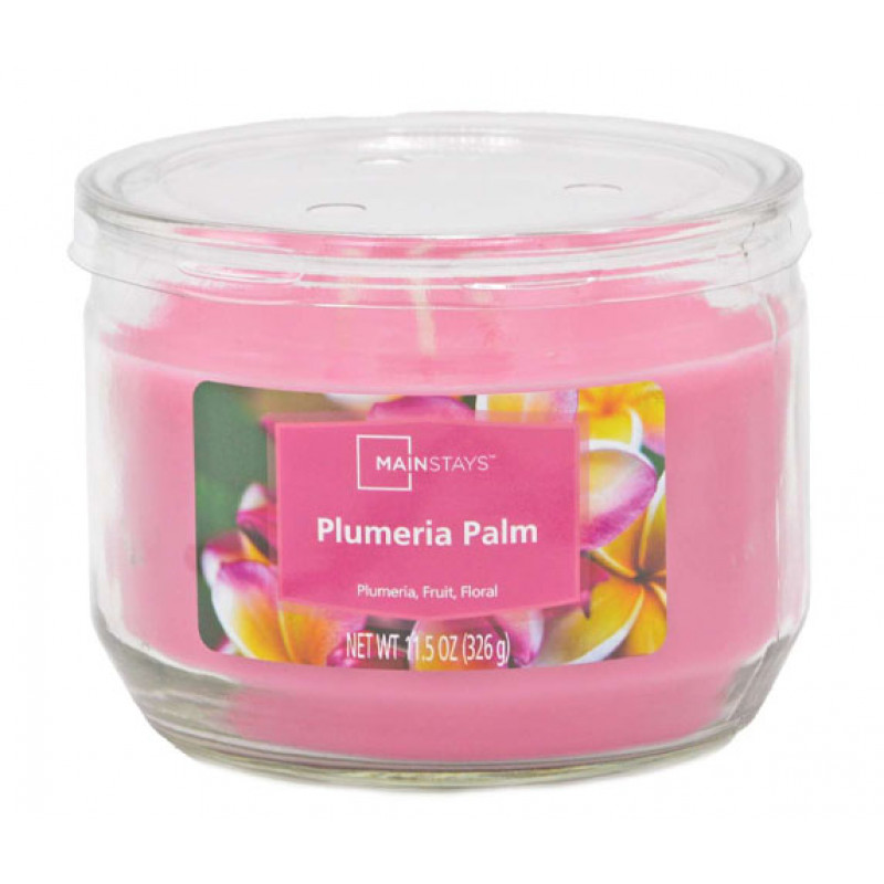 Mainstays svece 3 degļi PLUMERIA PALM 326g