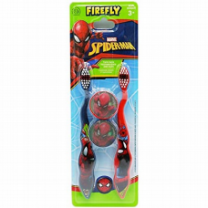 Firefly Spiderman zobu birstes divpaka ar uzgaļiem