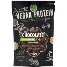 Nature's Finest BIO Chocolate 63% Protein Shake. Izcilas garšas, dabisks, čia, zirņu, rīsu un kvinojas proteīnu kokteilis. 450g