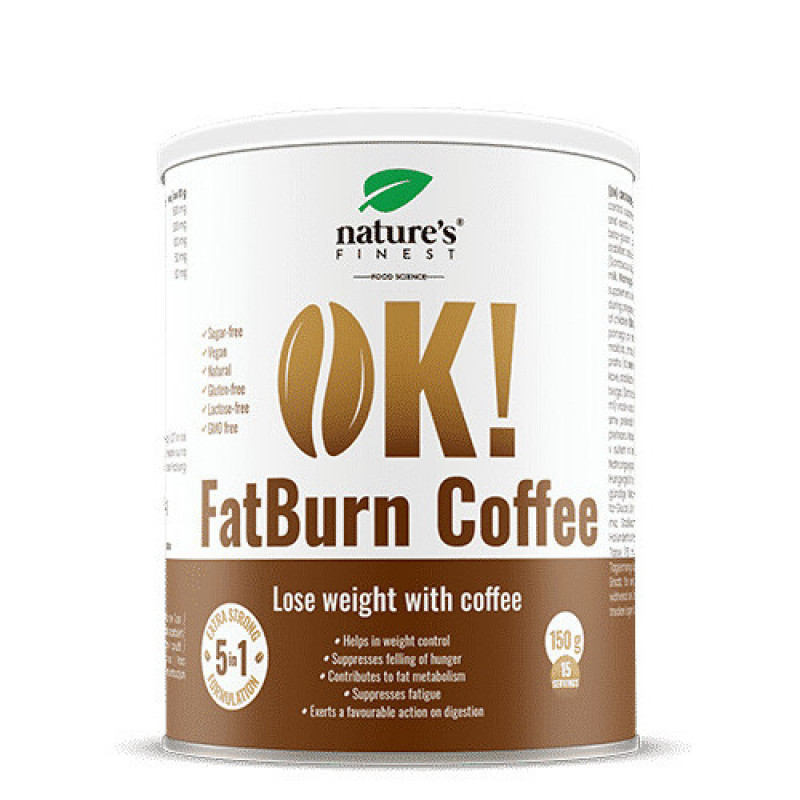 Nature's finest Ok! FatBurn šķīstošā kafija 150g