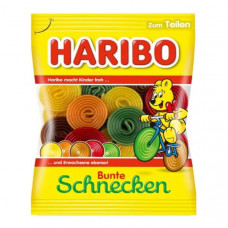 Haribo želejveida konfektes Bunte schnecken neon 160g