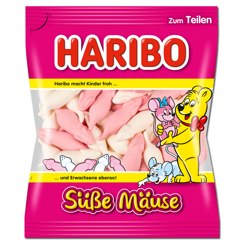 Haribo želejveida konfektes Suesse Mause 175g