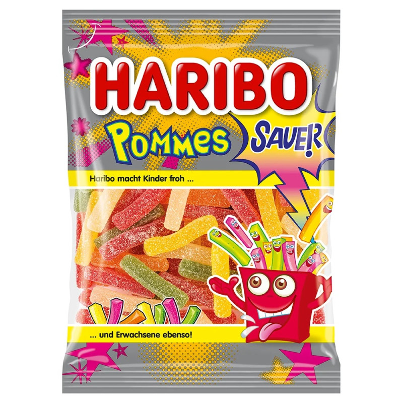 Haribo želejveida konfektes Saur Pommes 175g