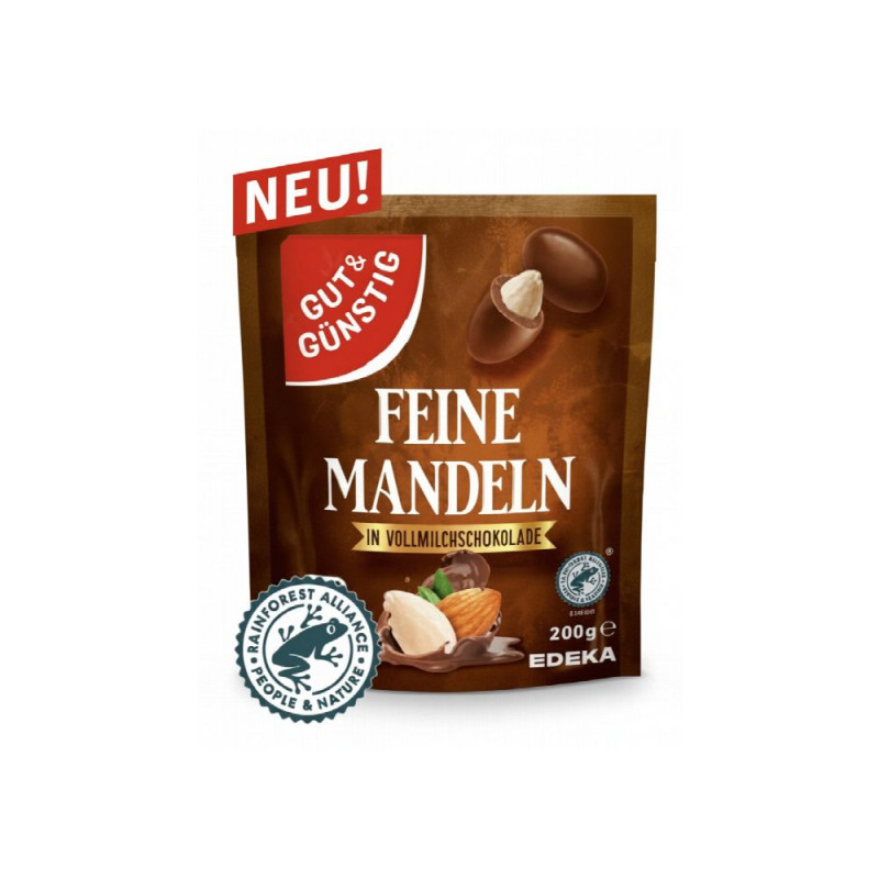 Gut & Gunstig mandeles šokolādē 200gr 