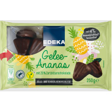Edeka želejveida ananāsu stūrīši šokolādē 250g 30/06/2023