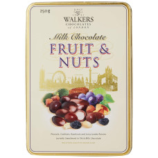 Walkers konfektes piena šok. Fruits&Raisins 250g 