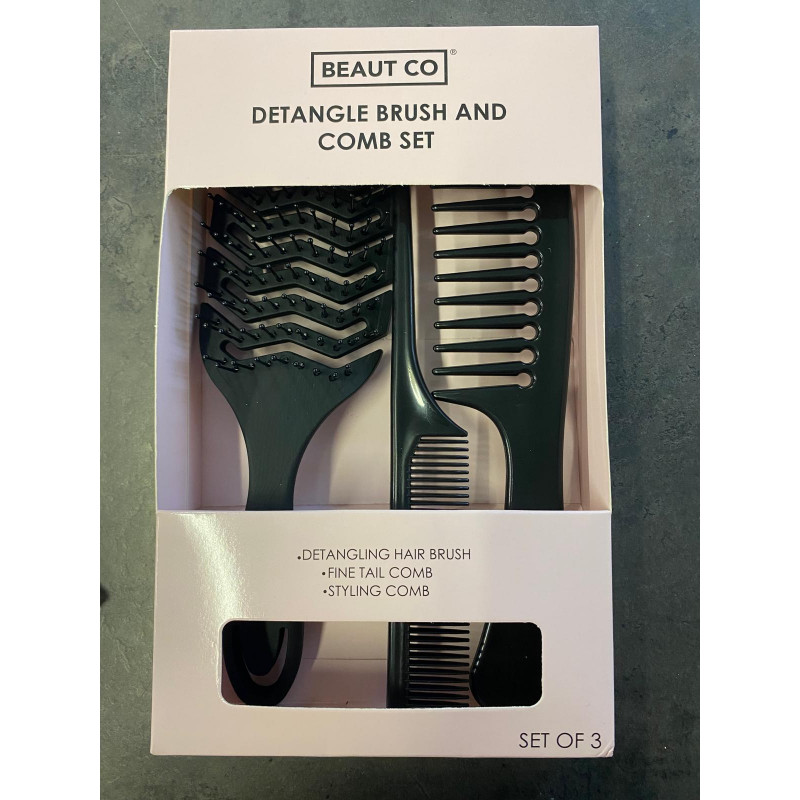 Beaut Co detangle brush and comb komplekts ķemmes