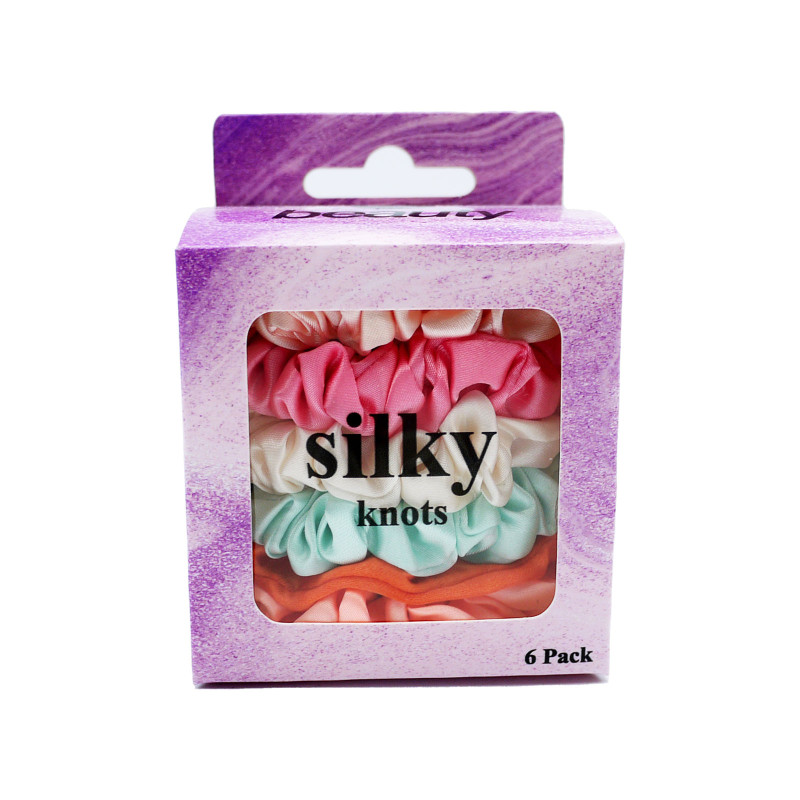 Silky Scrunchie Skinny mazas matu gumijas 6gab.