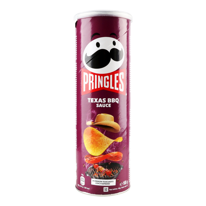 Pringles čipsi ar barbekjū garšu, 165g 