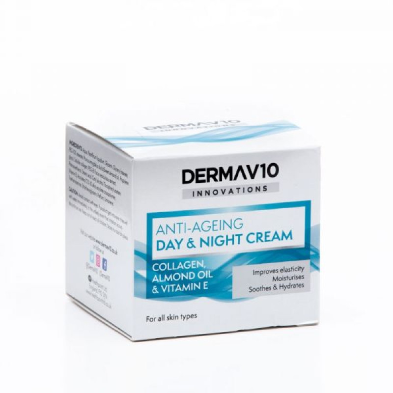 DERMA V10 Q10  Pretgrumbu dienas un nakts krēms ar kolagēnu 50ml