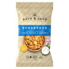 Dave & Jon's grauzdētas lauku pupas ar skābā krējuma un sīpolu garšu 100g