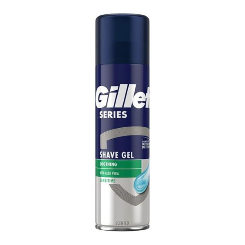 Gillette skūšanās gels jūtīgai ādai Aloe Vera 200ml