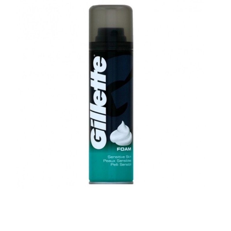 Gillette skūšanās putas Sensitive jutīgai ādai 200ml exp 03/25