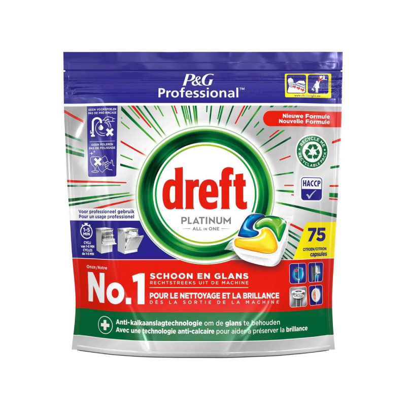 Dreft Platinum trauku mazgājamās mašīnas tabletes Lemon 75gb