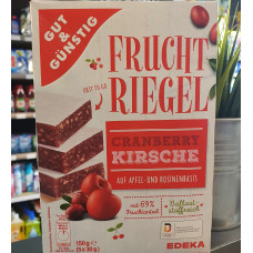 GG Augļu Frucht RIegel batoniņi dzērveņu-ķiršu 5x30g