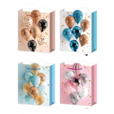 Dāvanu maisiņš 18 23 10cm krāsaini baloni