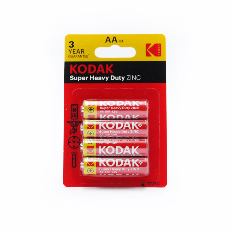 Kodak baterijas cinka Zinc AA 4paka EXP02/25