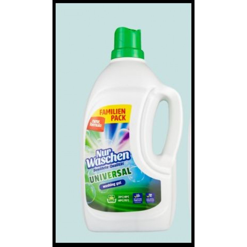Nur wash gēls veļas mazgāšanai universāls 3L, 60mazg.reizēm