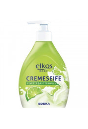Elkos šķidrās ziepes Cremeseife Limette and buttermilch (zaļas) 500ml