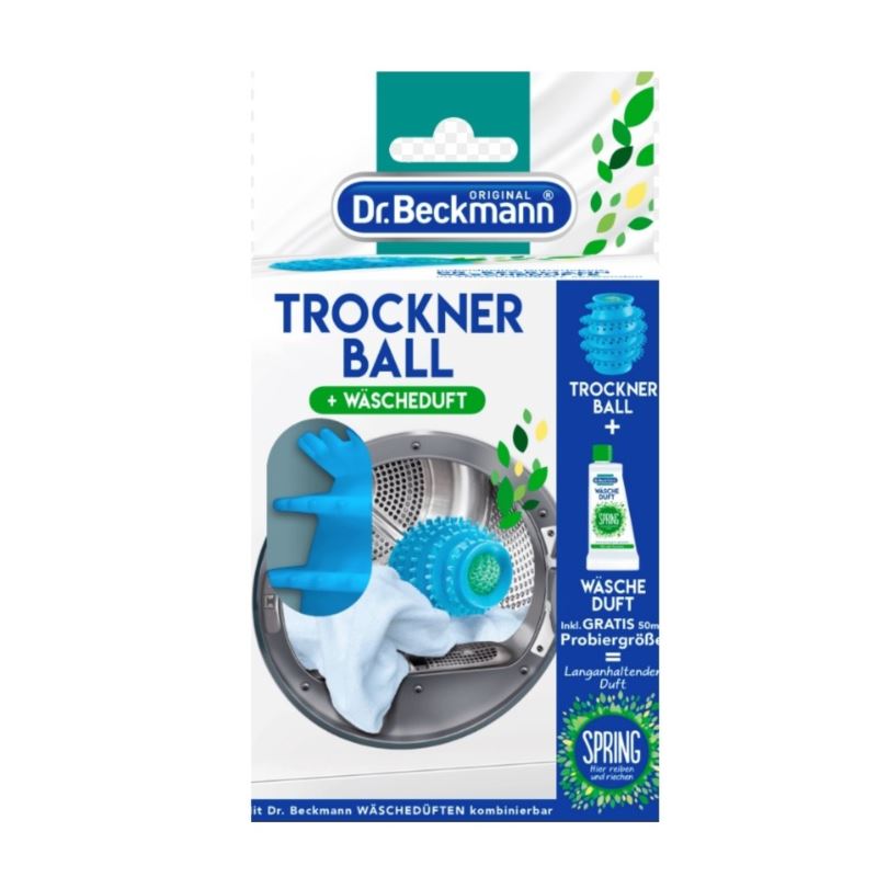 Dr. Beckmann Trockner Ball žāvētāja bumba +50ml līdzeklis veļas atsvaidzināšanai