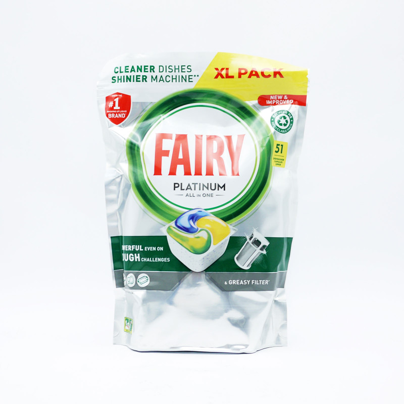 Fairy kapsulas trauku mazgāšanai  Platinum Lemon 51gab.