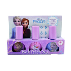 Disney Frozen nagu laku komplekts ar uzlīmēm 3x4ml