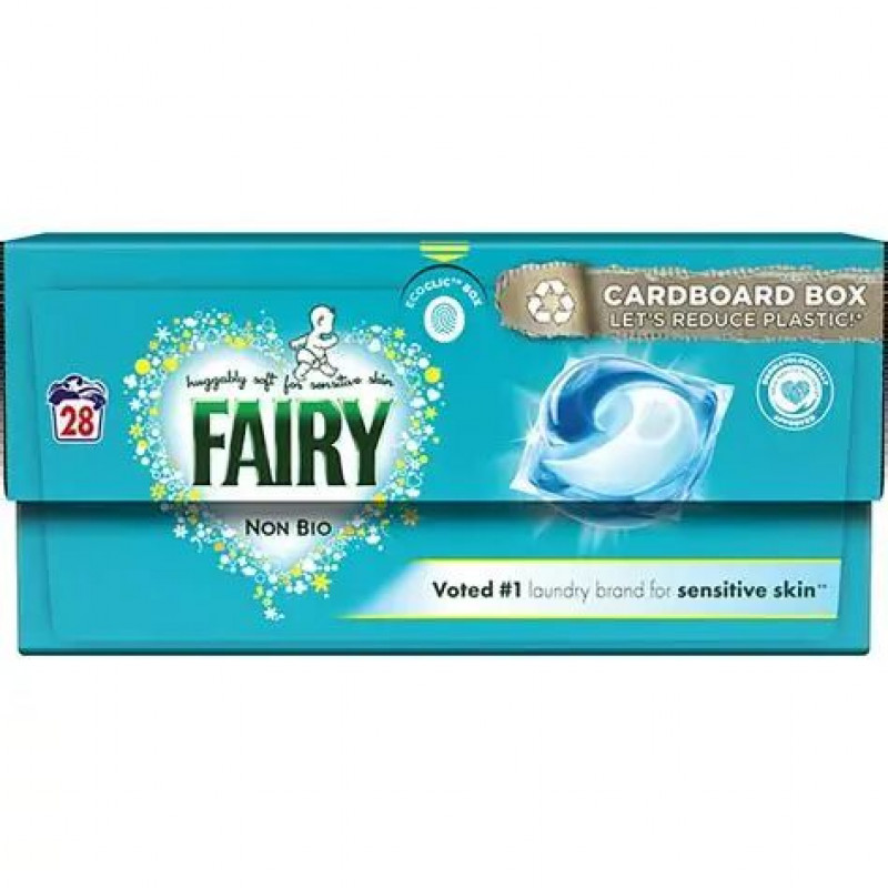 Fairy Non Bio kapsulas veļas mazgāšanai 28gb, jutīgai ādai