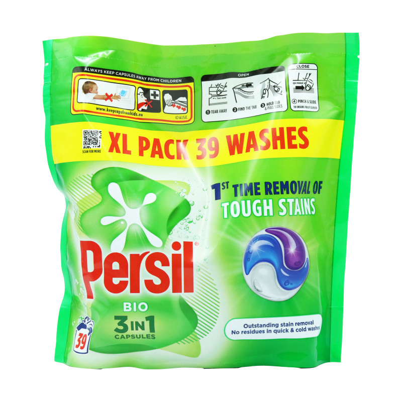 Persil veļas mazgāšanas kapsulas BIO visai veļai 39gb