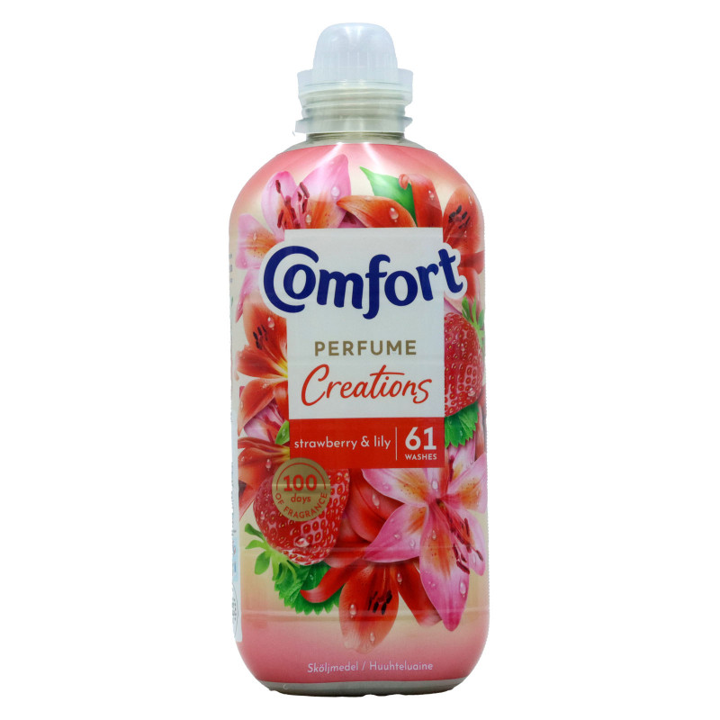 Comfort veļas mīkstinātājs 61 reizēm strawberry 1100 ml